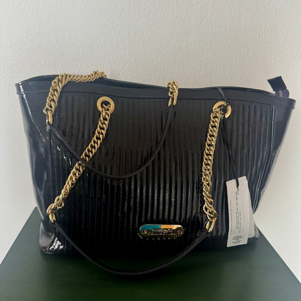 Authentic Versace Collection Patent Leather bag made in Italy